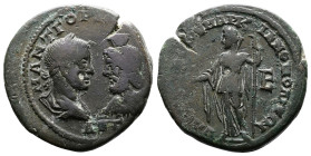 Provincial Moesia Superior, Markianopolis, Gordian III and Serapis, AE (27,8 mm. 11,3 g.). AD 238-244. M ANT GORDIANOC AYG, laureate, draped and cuira...