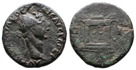 Bithynia, Prusias ad Hypium, Trajan, 98-117 AD. AE (22,5 mm, 7,06g.) [ΑYT NЄP ΤΡΑΙ]ΑΝΟC ΚΑΙCAP СЄ ΓΕΡ, laureate head of Trajan right. AR countermark R...