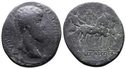 Bithynia, Nicaea, Lucius Verus 161-169 AD. AE (30mm, 14,44 g.). AVT K Λ ΑΥΡ OVHPOC CEB bare head of Lucius Verus to right. Rev. NIKAIΕΩΝ winged Victor...