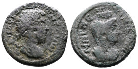 Bithynia, Nicomedia, Commodus, 177-192 AD. AE (25mm, 8,27 g.). [Α Κ Μ ΑV ΚO ΑΝΤΩΝΙΝ]. Laureate head of Commodus right. Rev: MHT NЄΩ NIKOM. Turreted an...