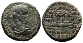 Bithynia, Nicomedia, Caracalla, 198-217 AD. AE ( 27 mm, 12,50 g). ANTΩNEINOC AYGOYCTOC Laureate, draped and cuirassed bust right, seen from behind ΝΙ−...