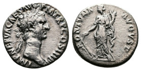 Nerva. 96 - 97 AD. AR Denarius (17 mm, 3,27 g.). Rome mint, struck 97 AD. IMP NERVA CAES AVG P M TR P COS III P P, laureate head right. Rev. FORTVNA A...