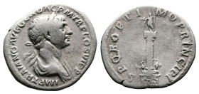 Trajan. 98 - 117 AD. AR Denarius ( 20 mm, 3,23 g.). Rome mint, struck 115 AD. IMP TRAIANO AVG GER DAC PM TRP COS VI P P, laureate, draped bust right. ...