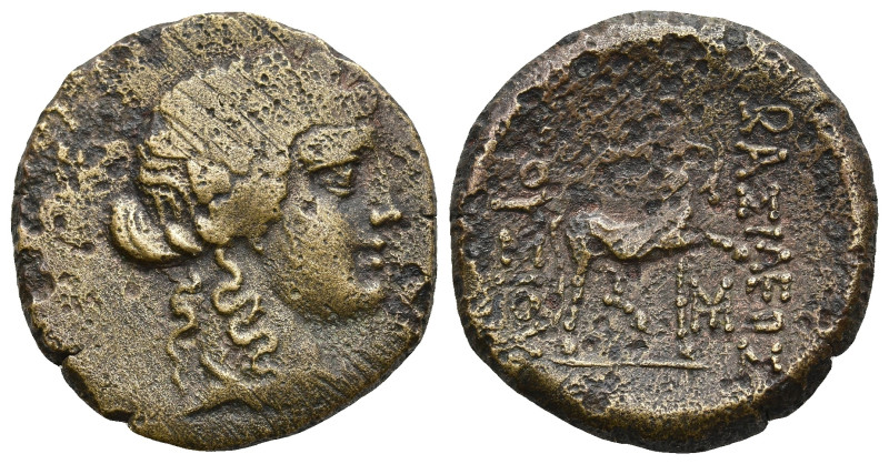KINGS of BITHYNIA. Prusias II Cynegos (182-149 BC).
AE Bronze (21,8mm 5,9g)
Ob...