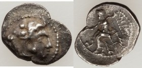 MACEDONIAN KINGDOM. Alexander III the Great (336-323 BC). AR obol (11mm, 0.62 gm, 12h). VF. Uncertain eastern mint. Head of Heracles wearing lion-skin...