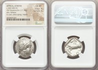 ATTICA. Athens. Ca. 440-404 BC. AR tetradrachm (24mm, 17.18 gm, 2h). NGC Choice XF 4/5 - 4/5. Mid-mass coinage issue. Head of Athena right, wearing cr...