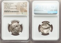 ATTICA. Athens. Ca. 440-404 BC. AR tetradrachm (23mm, 17.19 gm, 2h). NGC XF 5/5 - 4/5. Mid-mass coinage issue. Head of Athena right, wearing crested A...