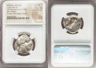 ATTICA. Athens. Ca. 440-404 BC. AR tetradrachm (24mm, 17.14 gm, 6h). NGC Choice VF 4/5 - 5/5. Mid-mass coinage issue. Head of Athena right, wearing cr...