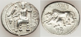 CILICIA. Tarsus. Mazaeus, as Satrap (361-334 BC). AR stater (25mm, 10.90 gm, 12h). XF. Baaltars seated left, holding eagle, grain ear, grapes, and sce...