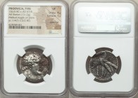 PHOENICIA. Tyre. Ca. 126/5 BC-AD 65/6. AR shekel (27mm, 13.12 gm, 11h). NGC VF 4/5 - 1/5, scratches. Dated Civic Year 114 (13/2 BC). Bust of Melqart r...