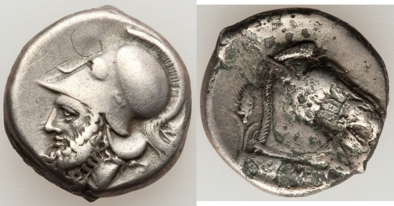 Anonymous. Ca. 300/280-276 BC. AR didrachm (19mm, 7.14 gm, 2h). VF. Neapolis. He...