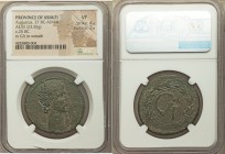 Augustus (27 BC-AD 14). AE (33mm, 23.55 gm, 1h). NGC VF 4/5 - 2/5. Ephesus(?), ca. 25 BC. Bare head of Augustus right / CA within wreath. RIC I 501 (P...