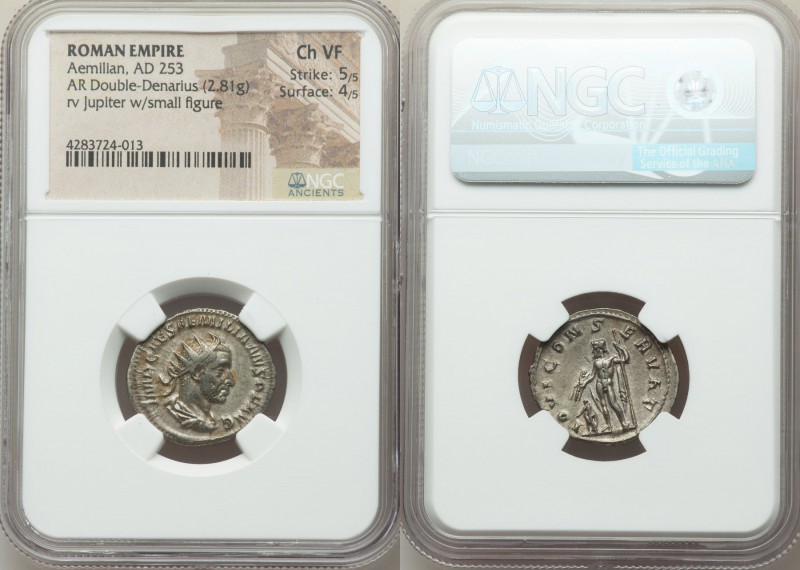 Aemilian (AD 253). AR antoninianus (22mm, 2.81 gm, 11h). NGC Choice VF 5/5 - 4/5...