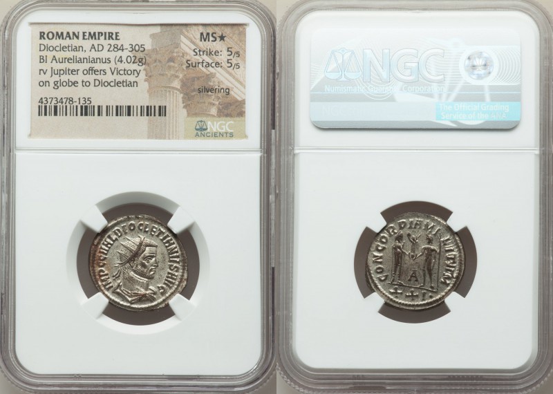 Diocletian (AD 284-305). BI antoninianus (4.02 gm, 12h). NGC MS S 5/5 - 5/5, Sil...