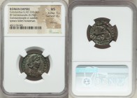 Constantius II, as Augustus (AD 337-361). BI centenionalis (24mm, 4.76 gm, 5h). NGC MS 5/5 - 4/5, Silvering. Constantinople, second series, 9th offici...