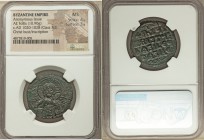 Anonymous. Class A3. Time of Basil II-Constantine VIII (ca. AD 1020-1028). AE follis (27mm, 10.90 gm, 5h). NGC MS 4/5 - 3/5. Constantinople. +EMMA-NOV...
