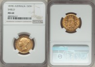 Victoria gold "Shield" Sovereign 1878-S MS60 NGC, Sydney mint, KM6. AGW 0.2355 oz.

HID09801242017