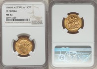 Victoria gold Sovereign 1886-M MS62 NGC, Melbourne mint, KM7.

HID09801242017