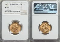 Edward VII gold Sovereign 1907-S MS63 NGC, Sydney mint, KM15.

HID09801242017