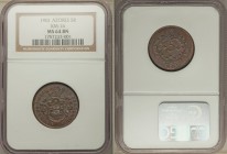 Portuguese Administration. Carlos I 5 Reis 1901 MS64 Brown NGC, KM16. Lovely neon-blue toning over chocolate surface.

HID09801242017