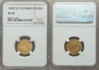 Charles IV gold Escudo 1800 P-JF XF45 NGC, Popayan mint, KM56.2. AGW 0.0952 oz. 

HID09801242017