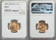 Victoria gold Sovereign 1889 MS61 NGC, KM767.

HID09801242017