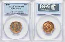 Elizabeth II gold Proof Sovereign 1987 PR66 Cameo PCGS, KM943. AGW 0.2354 oz.

HID09801242017