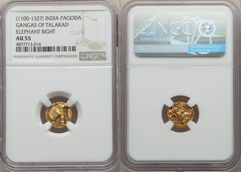 Gangas of Talakad gold Pagoda ND (1100-1327) AU55 NGC, Fr-488. 

HID09801242017
