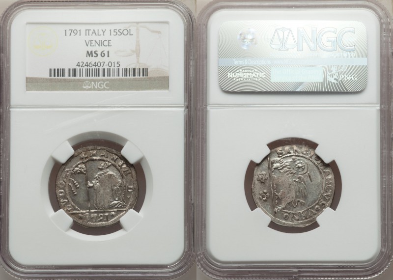 Venice. Ludovico Manin 15 Soldi 1791 MS61 NGC, KM735.

HID09801242017