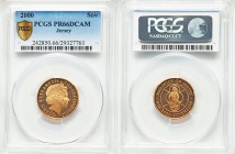 Elizabeth II gold Proof Sovereign 2000 PR66 Deep Cameo PCGS, KM110. Estimated Mintage: 2,000. Subject William I Duke of Normandy. AGW 0.2352 oz.

HID0...