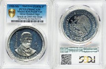 Estados Unidos Mint Error - Overstruck silver Proof Pattern 100000 Pesos 1999-Mo PR66 Cameo PCGS, Mexico City mint, KM-Pn245var. Reeded Edge mint erro...