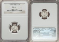 Republic 1/2 Real 1860-YB MS66 NGC, Lima mint, KM180.

HID09801242017