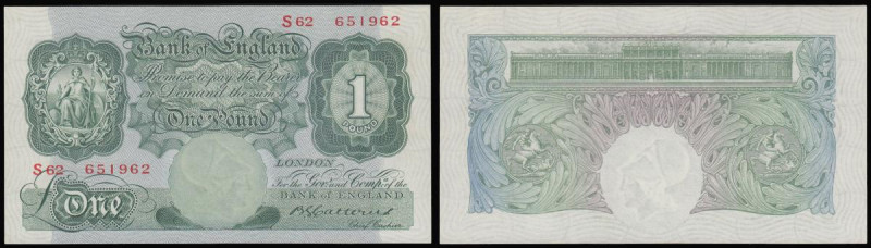 One Pound Catterns B225 issued 1930 S62 651962 Unc