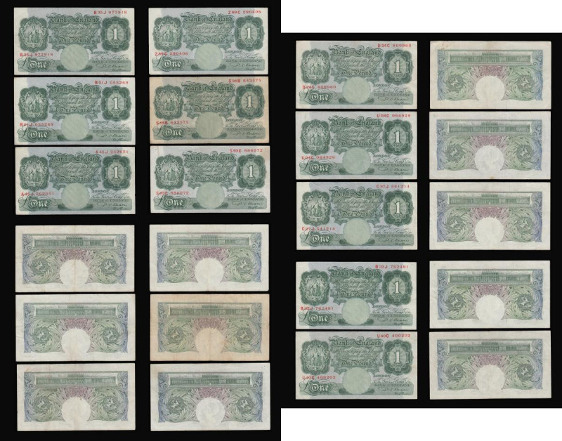 One Pound Beale 1950 B268 (11) average VF and including a last sub-series Z89C p...