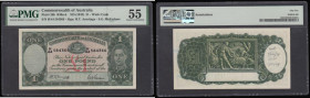 Australia Commonwealth of Australia One Pounds George VI (1942) Armitage and McFarlane Pick 26b R30a-b AU and grade 55 PMG Annotations these being on ...
