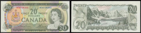 Canada 20 Dollars 1969 Lawson and Bouey Pick 89b AU-Unc