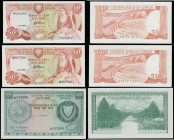 Cyprus in high grades (4) 500 Mils 1.6.1974, 50 Cents 1.10.1988 and 1.10.1989 Unc or near so