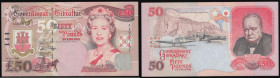 Gibraltar 50 Pounds 1st July 1995, Pick 28, Churchill on reverse, UNC