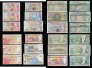 Guernsey (12) 1 Pound Hodder Pick 46b VF some dirt reverse, 1 Pounds Clark, Brown, Bull and Trestain the Trestain Unc others F-VF, 5 Pounds 2000 Mille...