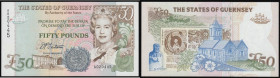 Guernsey 50 Pounds (1994) Trestain Pick 59 Unc series A 020445