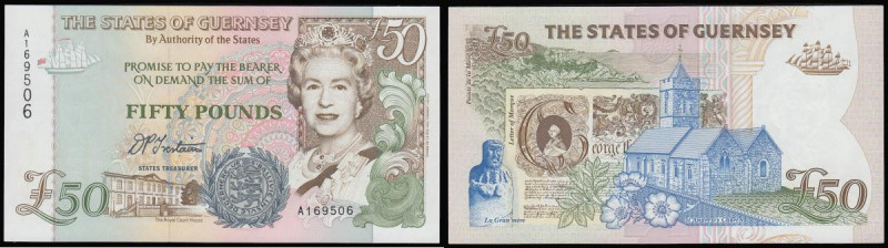 Guernsey 50 Pounds Trestain (1994) Pick 59 Unc
