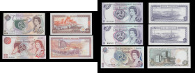 Isle of Man 1 Pound (2) Cashen and Shimmin Pick 40, 5 Pounds Cashen Pick 41, 10 Pounds Shimmin Pick 44 and 20 Shimmin Pick 45 all Unc
