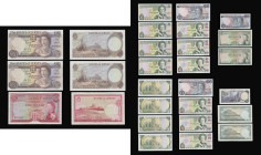 Jersey 1 Pound Clennet Pick 11a (2) including AB000338, Baird Pick 21a, Black Pick 31 (3 consecutives), 1995 Liberation Commemorative (3). 5 Pounds Ma...