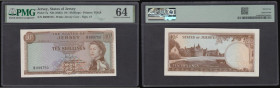 Jersey 10 Shillings (1963) Pick 7 Choice Uncirculated PMG 64
