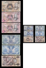Scotland Bank of Scotland 5 Pounds 10 Aug 1970 AU, 15 Jan 1987 VF, 10 Pounds 5 Feb 1981 AU, 20 Oct 1986 GVF, 20 Pounds 1 7 1991 EF, 3 Feb 1992 AU (lig...