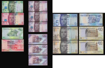 Scotland Bank of Scotland Walter Scott 2007 - 2014 a denomination set 5,10,20,50 and 100 Pounds high grades generally AU - Unc along with 20 Pounds (2...