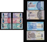 Scotland Bank of Scotland Walter Scott Polymer issue denomination set 5 Pounds 2016, 10 Pounds 2019, 50 Pounds 2020 and 100 Pounds 2021 these Unc alon...