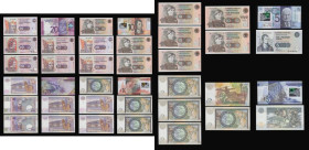 Scotland Clydesdale Bank a high grade group all UNC, 20 Pounds 1.9.1994 (2), 9.4.1999 "GREEK" THOMPSON (2 consecutives), 12.10.1999, 25.1.2003 (2), 11...
