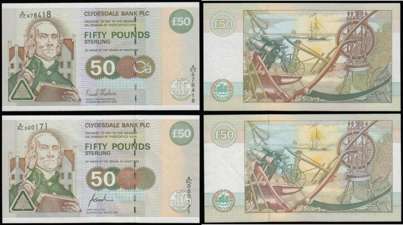 Scotland Clydesdale Bank PLC 50 Pounds 22nd March 1996 signed Goodwin S/N A/AL 0...