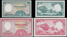 Scotland National Commercial Bank 20 Pounds Edinburgh 16th September 1959, signed Alexander, S/N A 203834, Pick 267, GEF. 5 Pounds 3 Jan 1961 signed A...